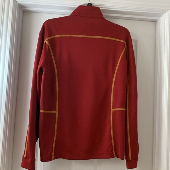 Columbia Golf Size Small Burgundy quarter zip Athletic Jacket - Picture 2 of 7
